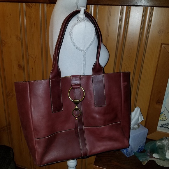 Frye Handbags - FRYE ILANA WINE HARNESS SHOPPER TOTE